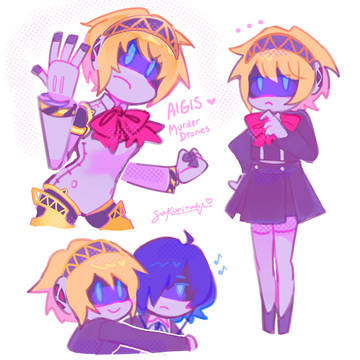 Aigis & Makoto (Murder Drones)