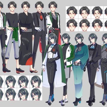 【キャプション必読】刀剣乱舞フリー立ち絵 豊前江・松井江