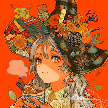 秋を楽しむ魔女