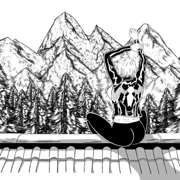 Dibujo 49 (atardecer)