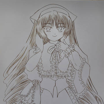 ここしばらくの未着色ペン画