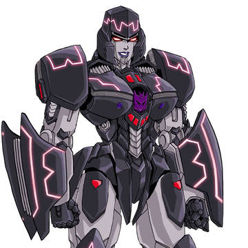 女性化メガトロンと女性化騎士オプに下半身を描きました。