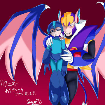 【リクエスト絵】「シェードマンvsロックマン」