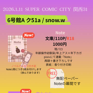 2026.1.11 スパコミ関西31 お品書き