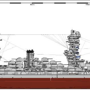 扶桑型違法建築防空戦艦「下北沢」（1944年8月）