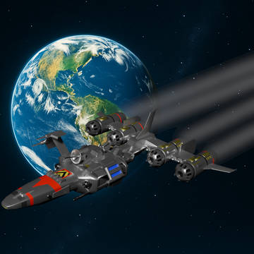 スペースコマンドの宇宙船みたいな感じのメカ