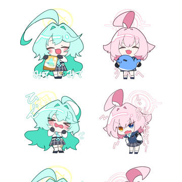 ユメ先輩＆ホシノ スタンプ風