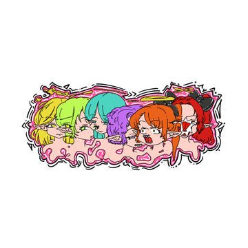 顔6ステッカー