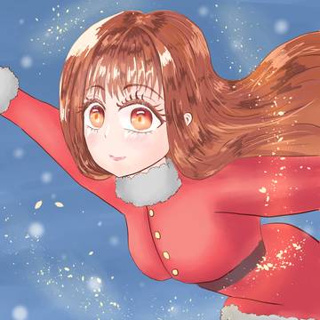 夜空を駆けるサンタガール