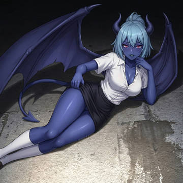 人外キャラ寝そべり