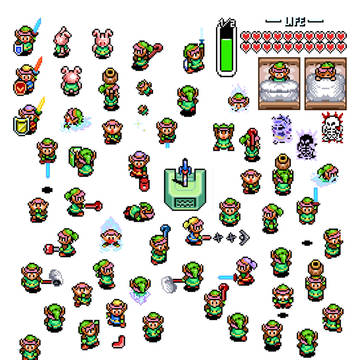 ドット絵模写　（ゼルダの伝説神々のトライフォース）