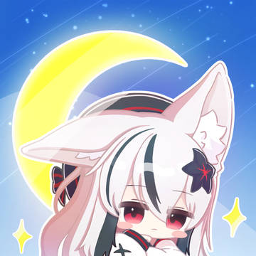 夜空に浮かぶネメシスちゃん