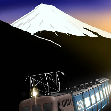 東海道を駆ける駿馬