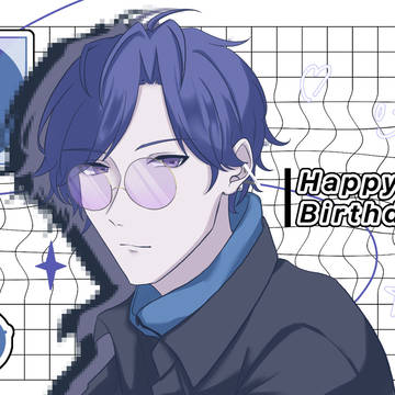 すぎうらきりと誕生日絵2025