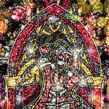 Houshou Marine stained glass win