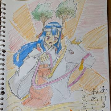 年賀状と最近描いた娘