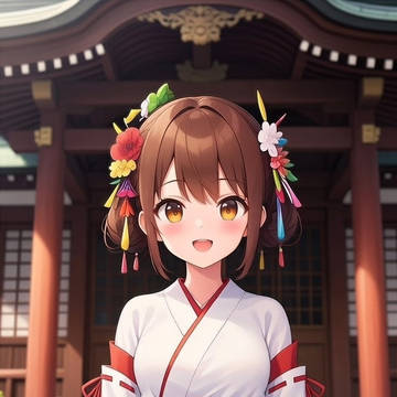 雑賀梨里AI 巫女さん（狐耳あり）