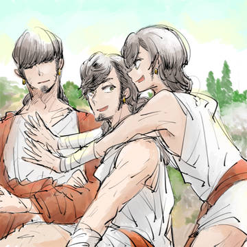 サムエル記　妄想落描き詰め合わせ（サムエル記上22章〜下11章）