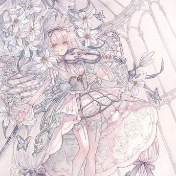 【透明水彩】淡紅を奏でる