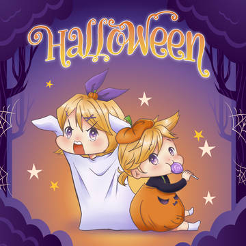 Halloween Rin and Len