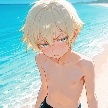 金髪蒼眼ロリ 男水着チャレンジ