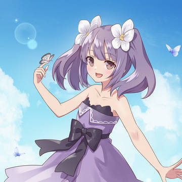 蝶が指にとまったよ！
