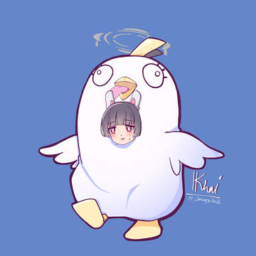 Miyu with Peroro costume