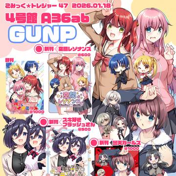 【こみトレ47】お品書き＆まとめ【4号館 Ａ36ab GUNP】