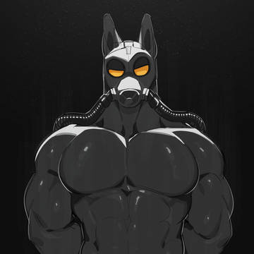 Gas mask dog💪