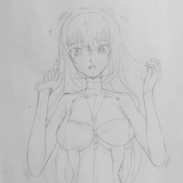 あせあせ師匠下描き