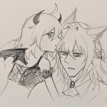 サリぐだ♀　アナログイラスト