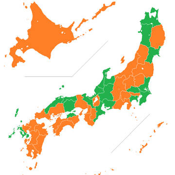 宿泊をしたことがある都道府県(2026年1月現在)