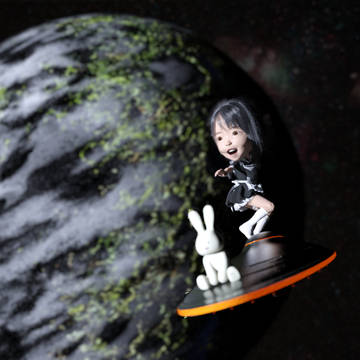 ボードにのって宇宙に出たんだよ