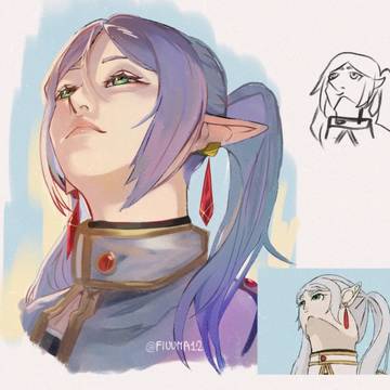 🍥Frieren Looking Up Fanart