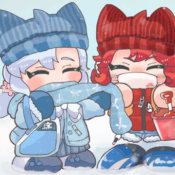 冬の佐渡姉妹