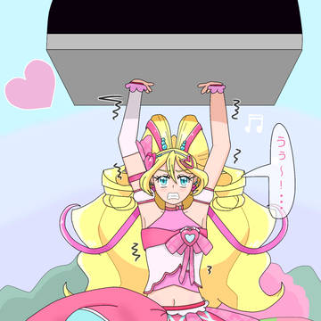 くすぐり妨害されるキュアアイドル
