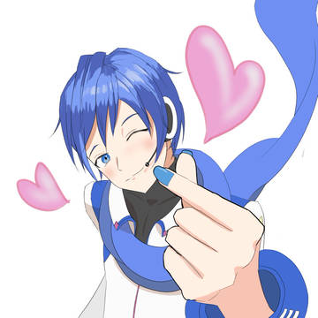 指ハートしてくれるKAITO君