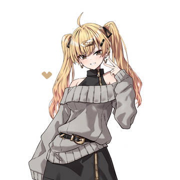 私服デカジッパー黒金バニーちゃん