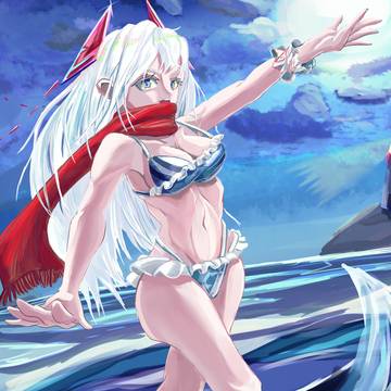 冬なら水着にマフラー