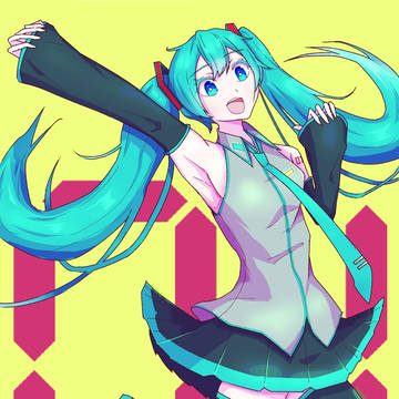 跳ねる初音ミクちゃん