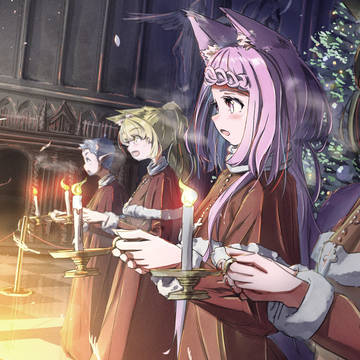 2025年　クリスマスイラスト　聖歌隊