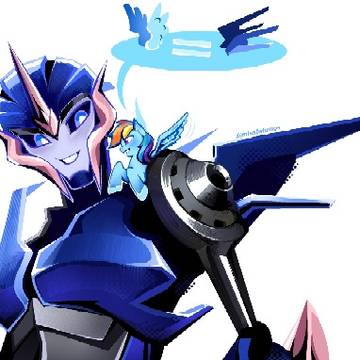 Prime Arcee and Rainbow Dash!