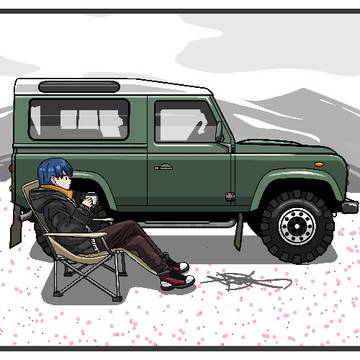 志摩リンとランドローバー・ディフェンダー90 🗻✨