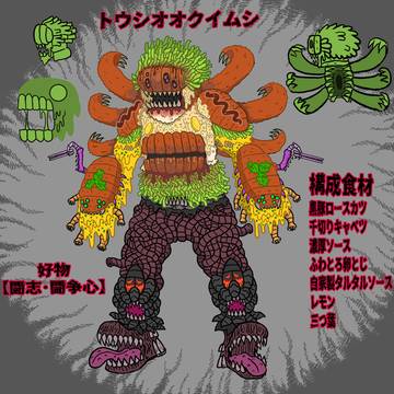 暴食をテーマにしたオリジナル怪人＋設定・デザインコンセプトなど