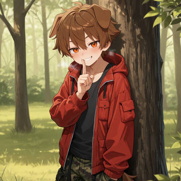 お外で…