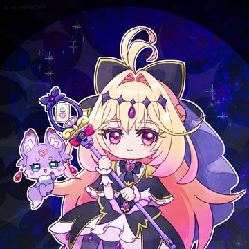 キュアアルカナ・シャドウとマシュタン
