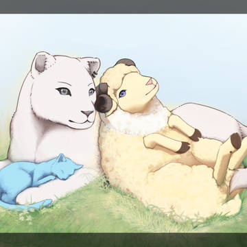 ライオンと猫と羊