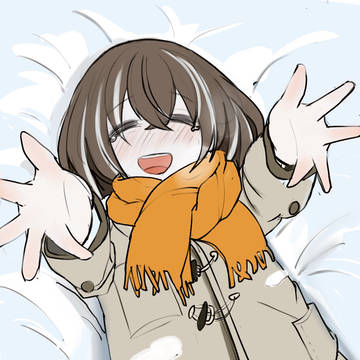 和麦麦在雪地里