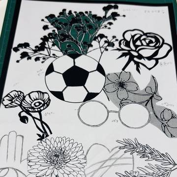 ⚽️👓風切り絵!