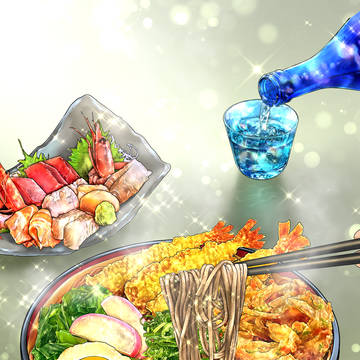 トッピング全部乗せ大盛り蕎麦